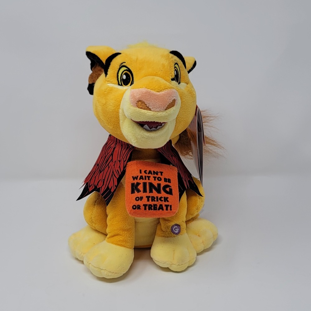 Disney Lion King Simba Halloween Bounce Animated Plush Kids 10in Yellow 553965